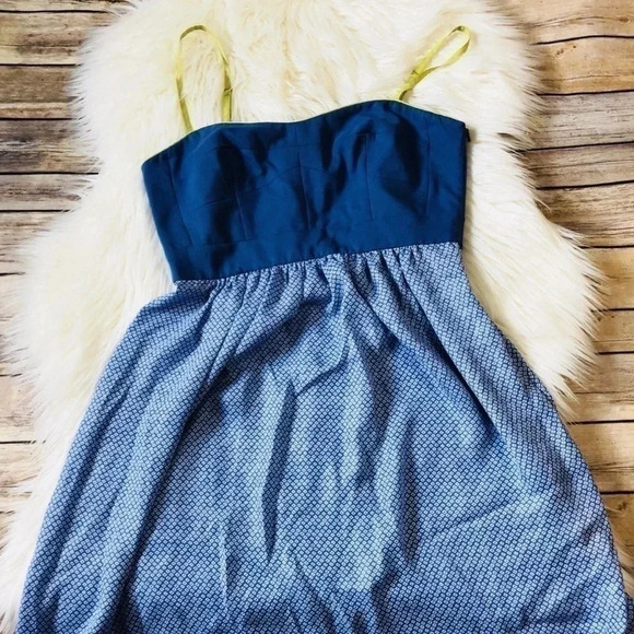 FOSSIL Blue Spaghetti Strap Rosalie Mini Dress - Picture 3 of 6